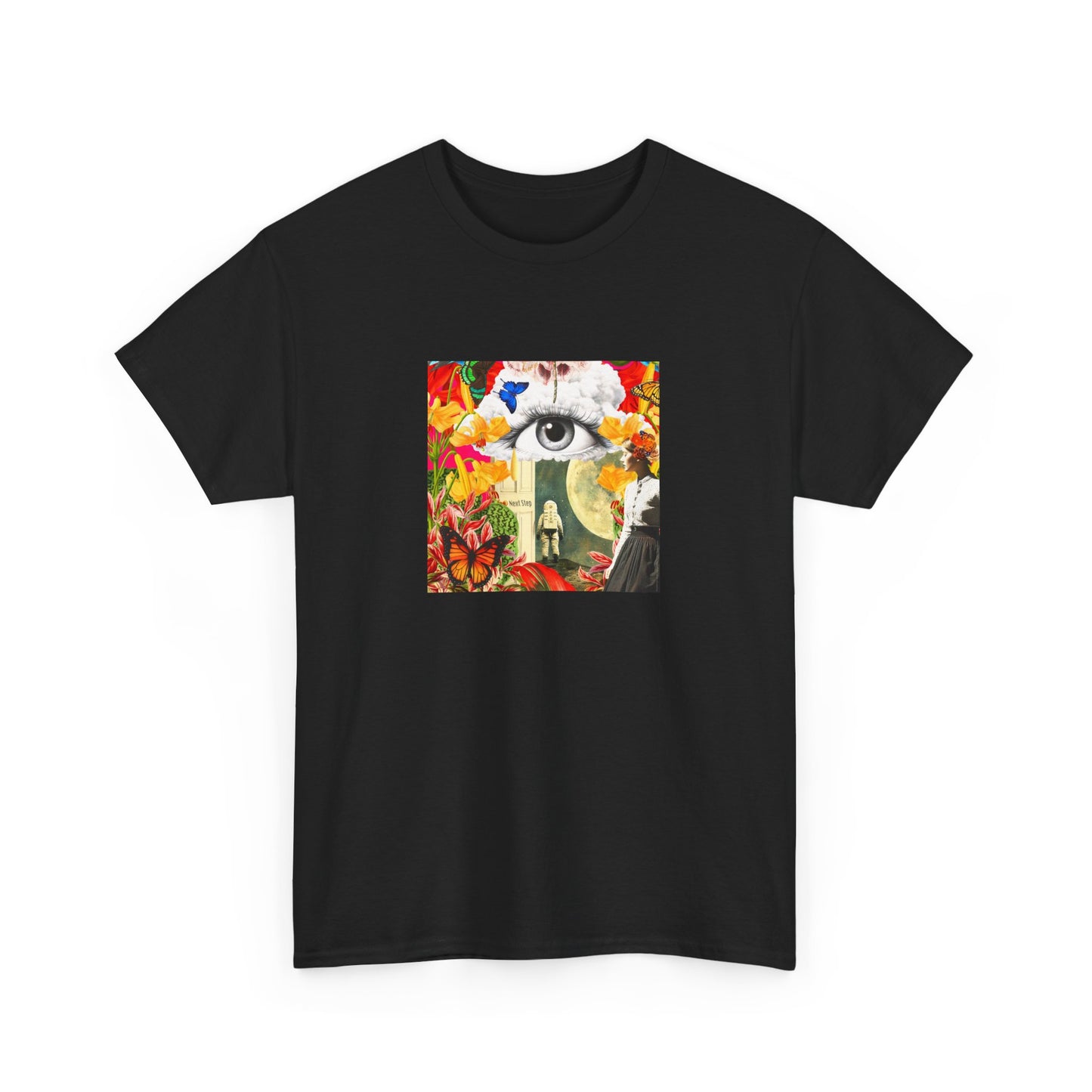 What comes next? Colorful Floral Unisex Heavy Cotton Tee - Vibrant Art Design