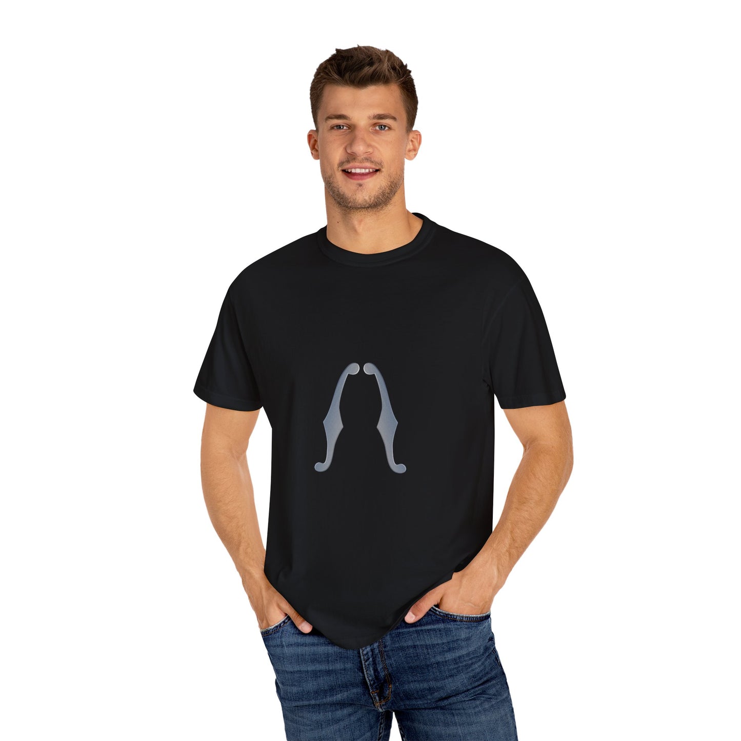 My Guitar, Minimalist Unisex Garment-Dyed T-Shirt - Modern Grey Design