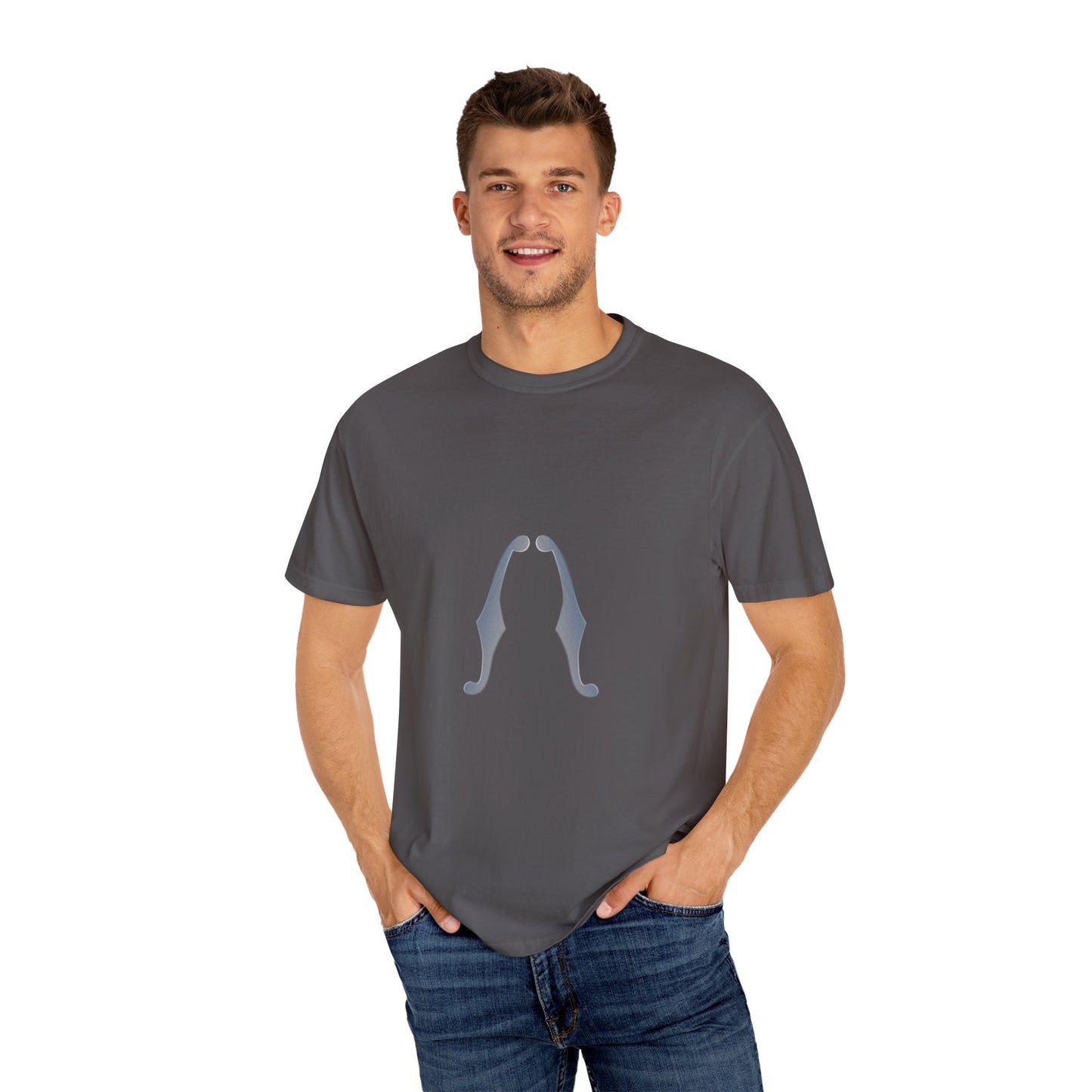 My Guitar, Minimalist Unisex Garment-Dyed T-Shirt - Modern Grey Design