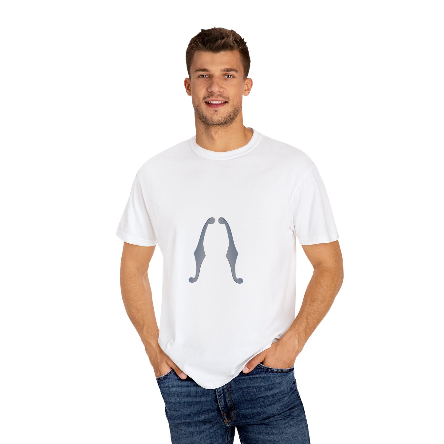 My Guitar, Minimalist Unisex Garment-Dyed T-Shirt - Modern Grey Design