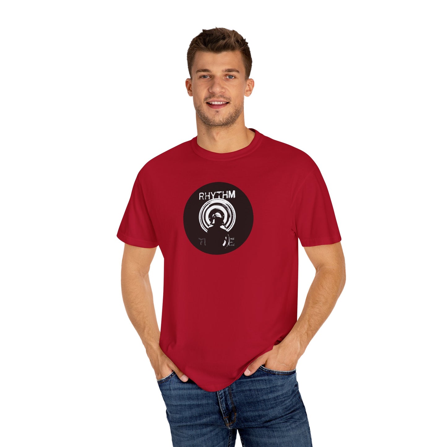 Rhythm Unisex Garment-Dyed T-Shirt | Relaxed, Music-Inspired Tee for Everyday Comfort