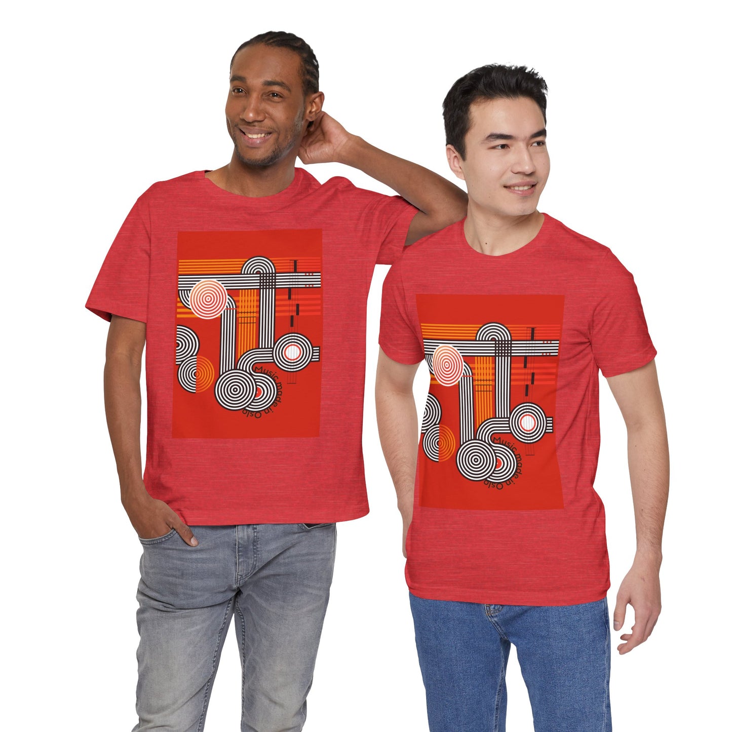 Music made in Oslo Unisex Jersey Tee - Stylish and Comfortable Graphic Shirt
