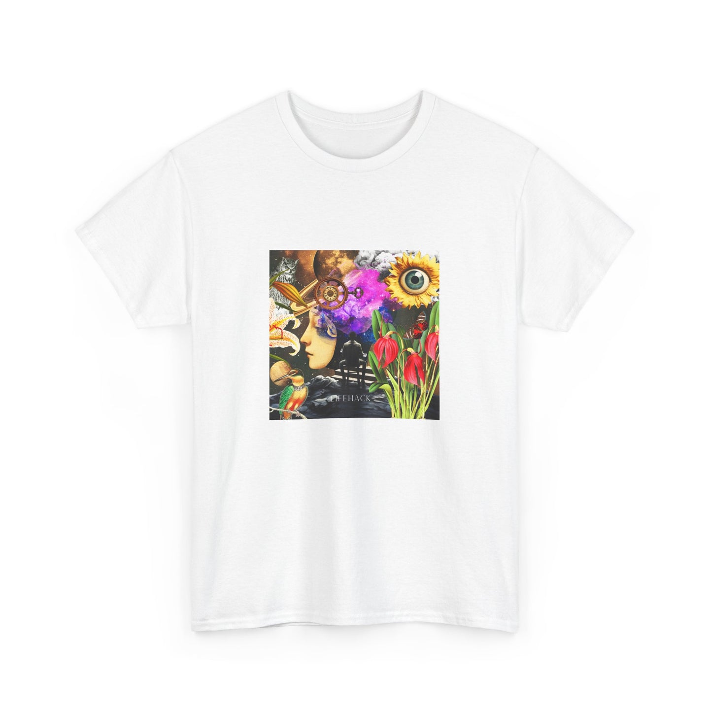 Life Hack Unisex Heavy Cotton Tee - Vibrant Nature Design
