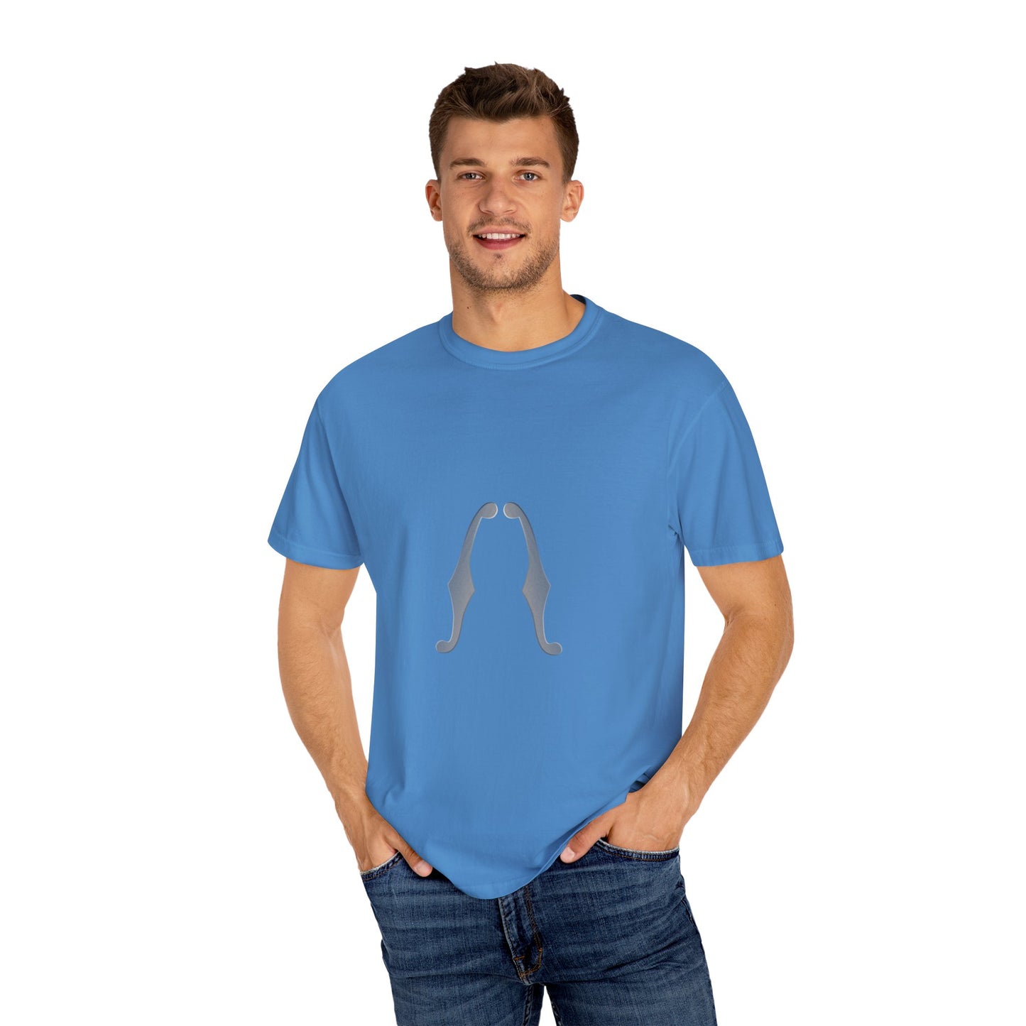 My Guitar, Minimalist Unisex Garment-Dyed T-Shirt - Modern Grey Design