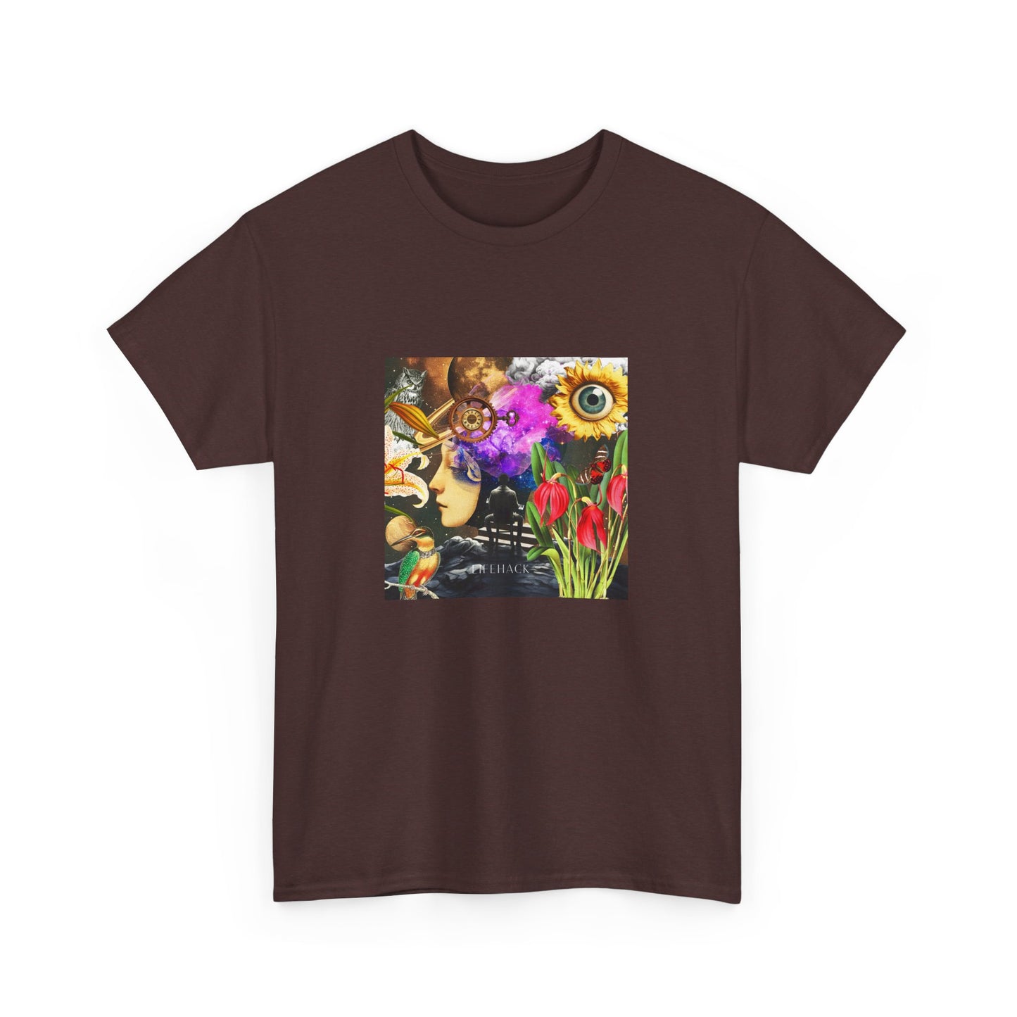 Life Hack Unisex Heavy Cotton Tee - Vibrant Nature Design