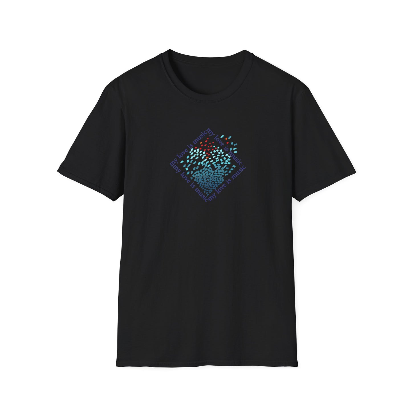 My Love is Music - Unisex Softstyle T-Shirt designed for comfort and style