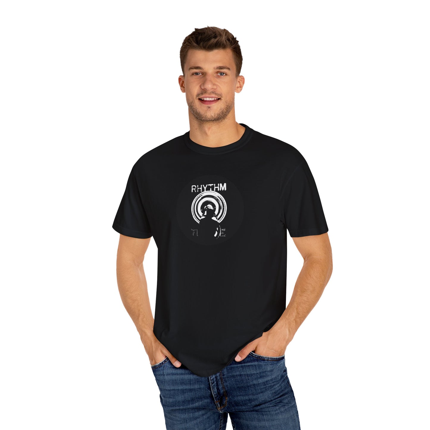 Rhythm Unisex Garment-Dyed T-Shirt | Relaxed, Music-Inspired Tee for Everyday Comfort