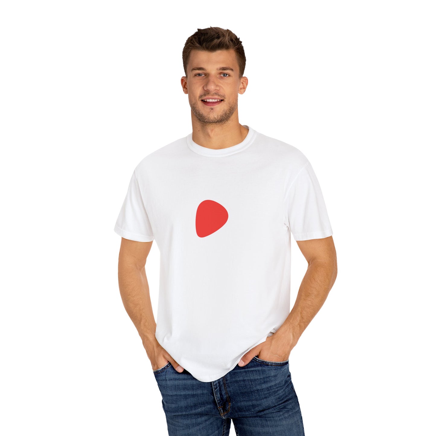 Splectrum Minimalist Red Graphic Unisex T-Shirt - Casual Style for Everyday Wear