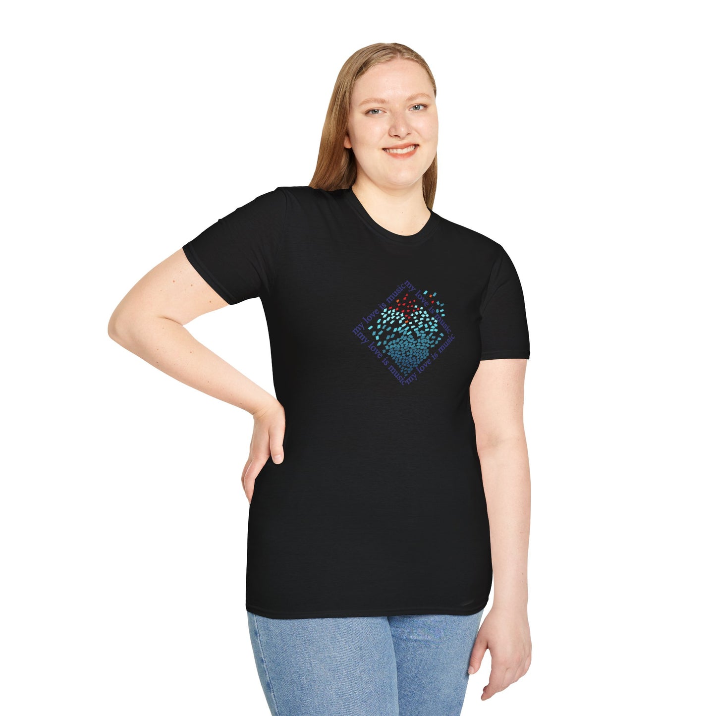 My Love is Music - Unisex Softstyle T-Shirt designed for comfort and style