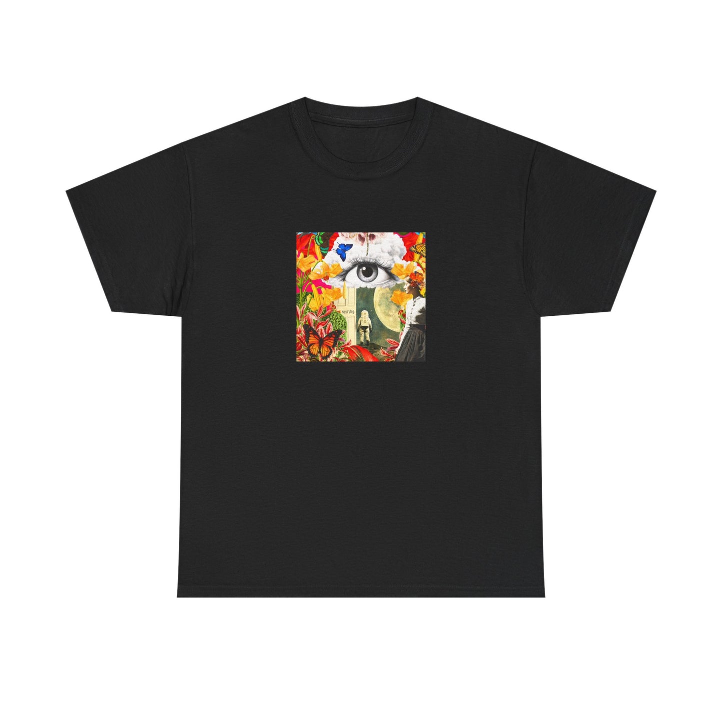 What comes next? Colorful Floral Unisex Heavy Cotton Tee - Vibrant Art Design