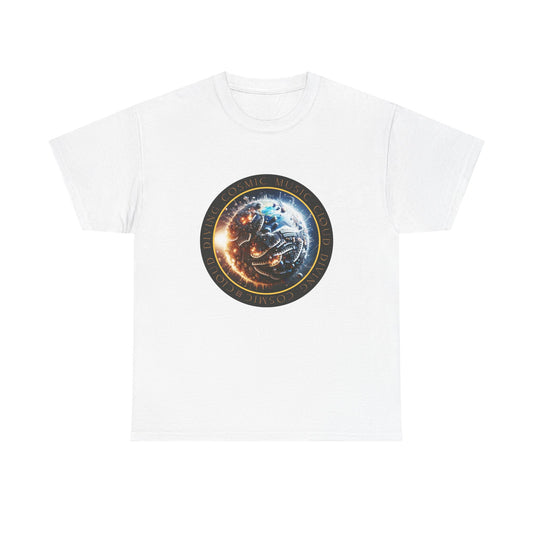 Cloud Diving, Cosmic Music Universe Unisex Heavy Cotton Tee - Comfortable Graphic Tee for Space Lovers