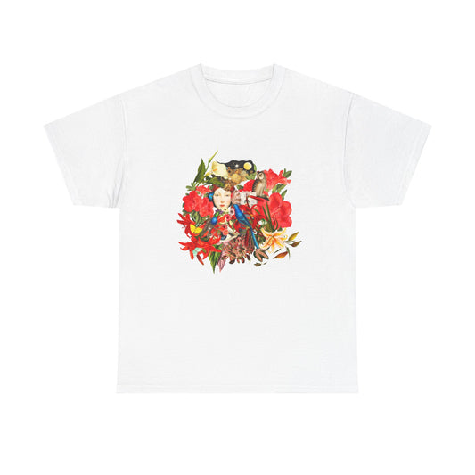 Explore and Discover Unisex Heavy Cotton Tee - Vintage Aesthetic Graphic Tee