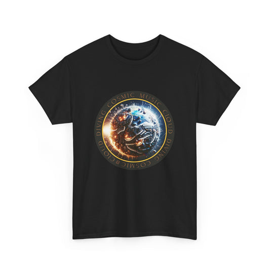 Cloud Diving, Cosmic Music Universe Unisex Heavy Cotton Tee - Comfortable Graphic Tee for Space Lovers